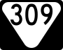 State Route 309 marker