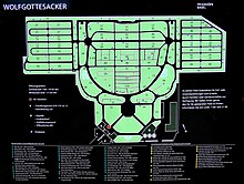 Informationstafel der Grabstätten von bedeutenden Persönlichkeiten