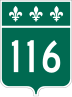 Route 116 marker