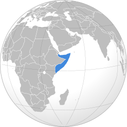 Location of Somalia