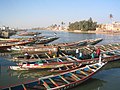 Seitenarm nahe der Mündung in Saint-Louis im Senegal