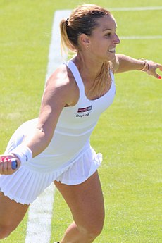 Cibulková počas turnaja Aegon International Eastbourne 2017