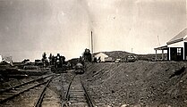 Locomotives in Dolavón.