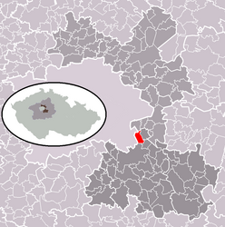 Křenice – Mappa