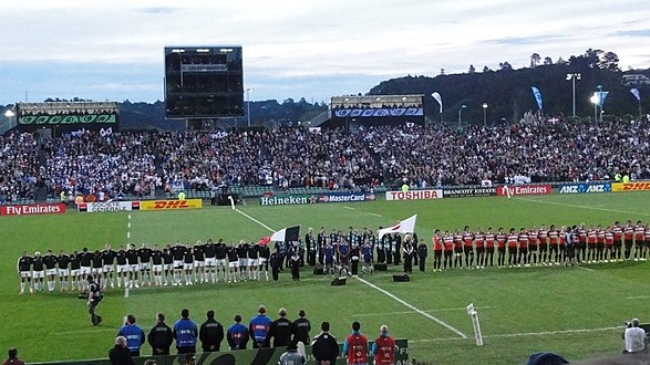 Wedstryd tussen Frankryk en Japan tydens die Rugbywêreldbeker 2011