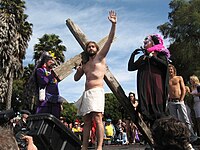 Sisters at the Hunky Jesus contest, Dolores Park