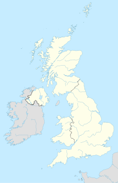 Mapa konturowa Wielkiej Brytanii, na dole po prawej znajduje się punkt z opisem „King’s College London”