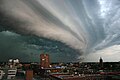 Image 6A thunderstorm is a form of severe weather involving lightning and thunder. Thunderstorms have had a lasting and powerful influence on mankind. Romans thought them to be battles waged by Jupiter. Thunderstorms were associated with the Thunderbird, held by Native Americans to be a servant of the Great Spirit. (Credit: John Kerstholt.) (from Portal:Earth sciences/Selected pictures)