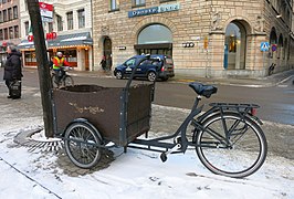 Heavy duty cargo trike in Sweden