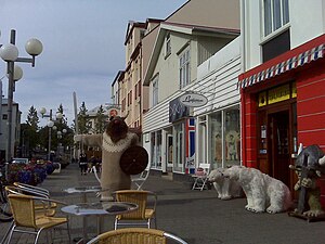 Winkelstraat in Akureyri