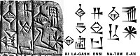 Inscription Eannatum Ensi Lagashki "Eannatum, ensi of Lagash"