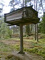 Traditional Finnish bear cache, patsasaitta.