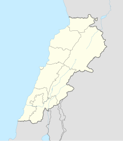 Map showing the location of Sin el Fil within Lebanon