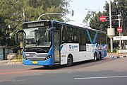 TransJakarta bus operating in Jakarta