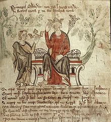 Fourteenth-century illustration of King Edward II of England