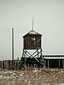 Mirador ou tour de guet au camp d'extermination nazi de Majdanek (Pologne).