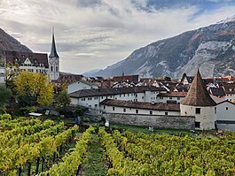 Chur, looking upstream, to the west