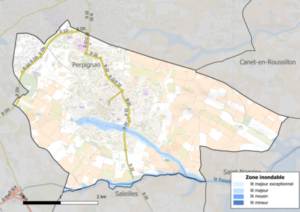 Carte des zones inondables.