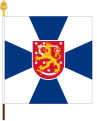 The colour of the Finnish Guard Jaeger Regiment. Note the Imperial Russian-style design of the flag which is symbolic of the lineage of the regiment as part of the Russian imperial guard.