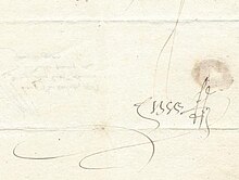 Autograph of Simon Fizes de Sauve