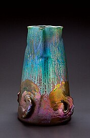 French Art Nouveau - Vase, by Clément Massier, c.1900, lusterware, Jason Jacques Gallery, New York[66]