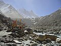 A small shrine at Gaumukh Gangotri glacier