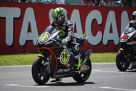 Toni Elías tijdens de start van de GP Mugello 2010