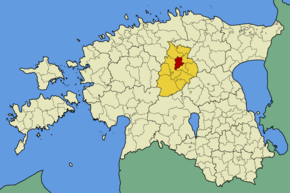 Kart over Roosna-Alliku kommune