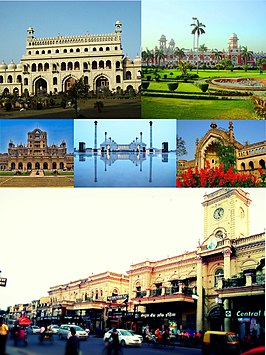 Een collage van Lucknow