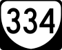 State Route 334 marker