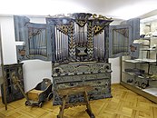 Orgel mit 4 Registern und 3 Feldern im Prospekt von Heinrich Ammann, um 1800