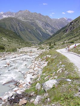 Bovenloop van de Pitze in het Tiroler Pitztal