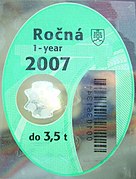 vignette (road tax sticker)