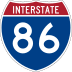 Interstate 86 marker