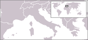 Un mapa mostrant la localització del Vaticà