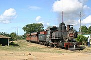 Baldwin Locomotive paseo turístico desde Trinidad ata a herdade Manaca Iznaga.