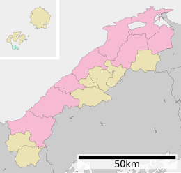 Kaart van de prefectuur Shimane