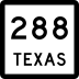 State Highway 288 marker