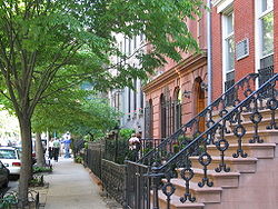 Stile vittoriano a West 22nd Street nel quartiere di Chelsea