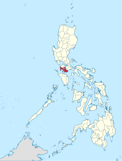 Mapa ng Pilipinas na magpapakita ng lalawigan ng Batangas