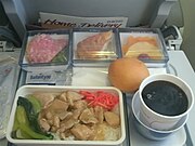 中華航空の機内食（2014年10月の撮影）