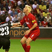 Sami Hyypiä avec Liverpool.