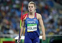 Bronzemedaillengewinnerin Sara Kolak – wenige Wochen später wurde sie Olympiasiegerin