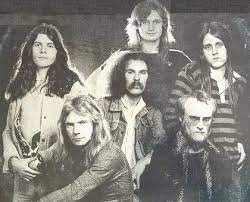 Lone Star in 1977. From left to right: John Sloman, Tony Smith, Pete Hurley, Dixie Lee, Rick Worsnop, Paul "Tonka" Chapman.