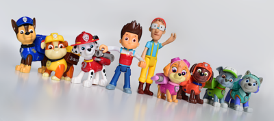 Photograph of a Paw Patrol figure set