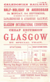 Lanarkshire and Ayrshire Railway timetable for a special train service that ran on the railroad's opening day