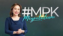 An image of Mel Tiangco, over a teal background. The series title is displayed on the center of the image, with the text "#MPK" displayed above the title.