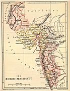 Bombay Presidency in an 1880 map.