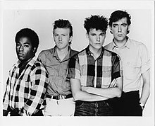 Big Country, 1983. L-R: Tony Butler, Bruce Watson, Stuart Adamson, and Mark Brzezicki.