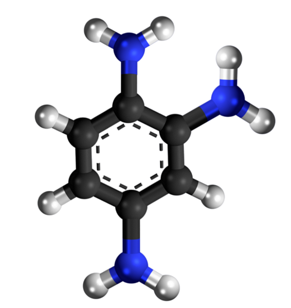 Dosiero:1,2,4-Triaminobenzene 3D.png